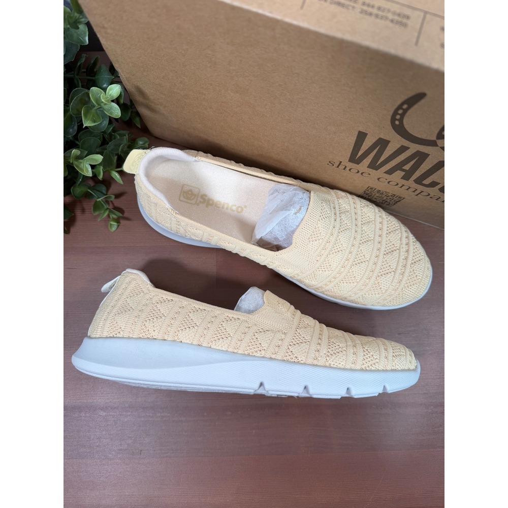 Spenco Womens Kholo Breeze Apricot Knit Orthotic Slip On Sneakers Size 7